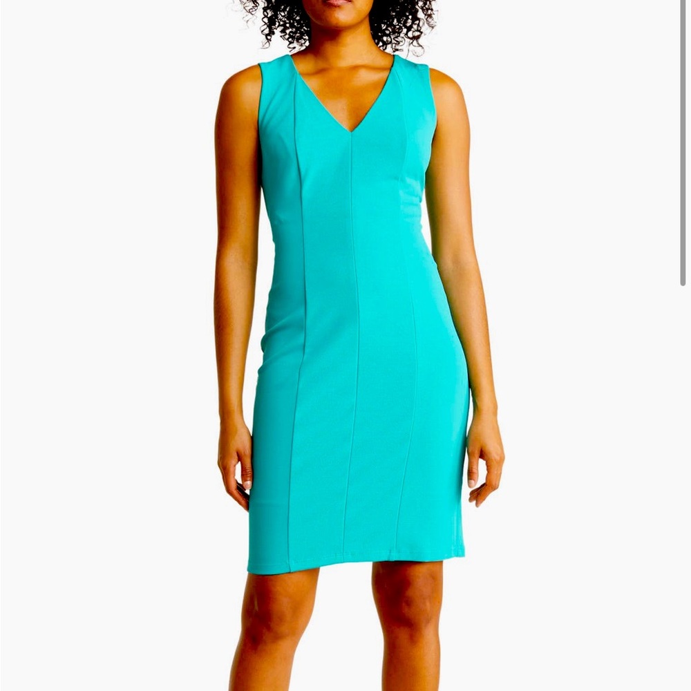Sleeveless Turquoise Dress